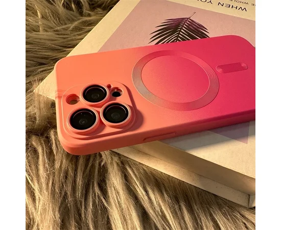 Силіконовий чохол "Luxury Gradient" with MagSafe для Apple iPhone 12 Pro Max Рожево-фіолетовий