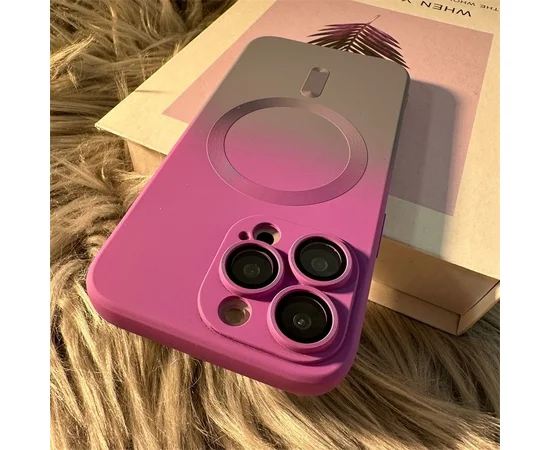 Силіконовий чохол "Luxury Gradient" with MagSafe для Apple iPhone 12 Pro Max Фіолетово-сірий