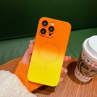 Силіконовий чохол "Luxury Gradient" with MagSafe Apple iPhone 13 Pro Max Помаранчево-жовтий