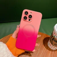 Силіконовий чохол "Luxury Gradient" with MagSafe для Apple iPhone 15 Pro Max Рожево-фіолетовий