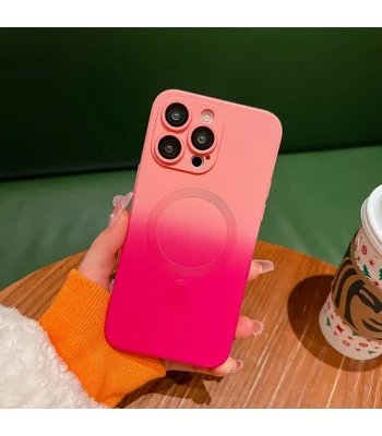 Силіконовий чохол "Luxury Gradient" with MagSafe для Apple iPhone 12 Pro Рожево-фіолетовий