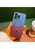 Силіконовий чохол "Luxury Gradient" with MagSafe для Apple iPhone 15 Pro Max Синьо-бордовий