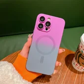 Силіконовий чохол "Luxury Gradient" with MagSafe Apple iPhone 14 Pro Max Фіолетово-сірий