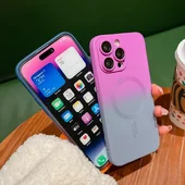 Силиконовый чехол "Luxury Gradient" with MagSafe для Apple iPhone 12 Pro Фиолетово-серый