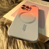 Силіконовий чохол "Luxury Gradient" with MagSafe для Apple iPhone 14 Pro Max Рожево-сірий