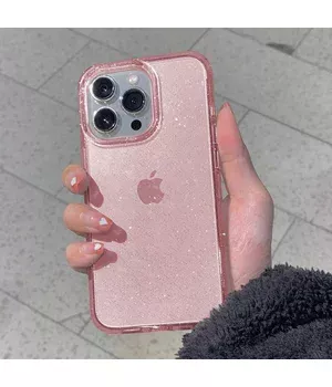 Силиконовый чехол "Bling Diamond" с блестками для iPhone 14 Pro Розовый Силиконовый чехол "Bling Diamond" с блестками для iPhone 14 Pro Розовый