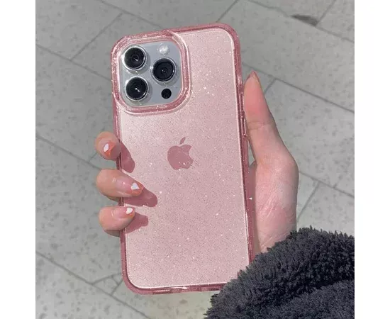 Силіконовий чохол "Bling Diamond" з блискітками для iPhone 11 Pro Max Рожевий