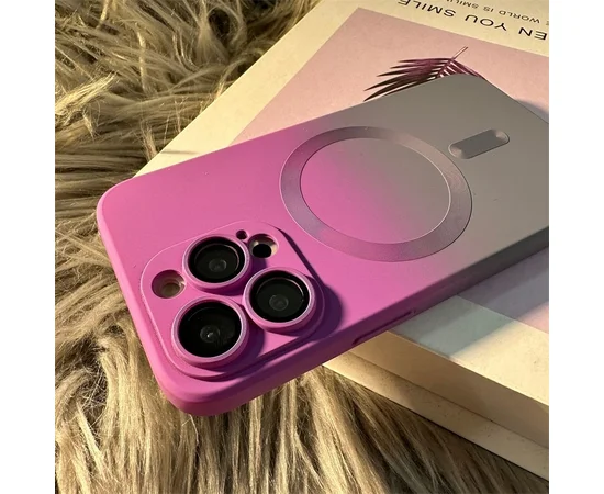 Силіконовий чохол "Luxury Gradient" with MagSafe для Apple iPhone 12 Pro Max Фіолетово-сірий