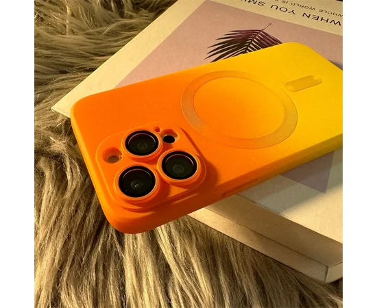 Силиконовый чехол "Luxury Gradient" with MagSafe для Apple iPhone 15 Pro Оранжево-желтый