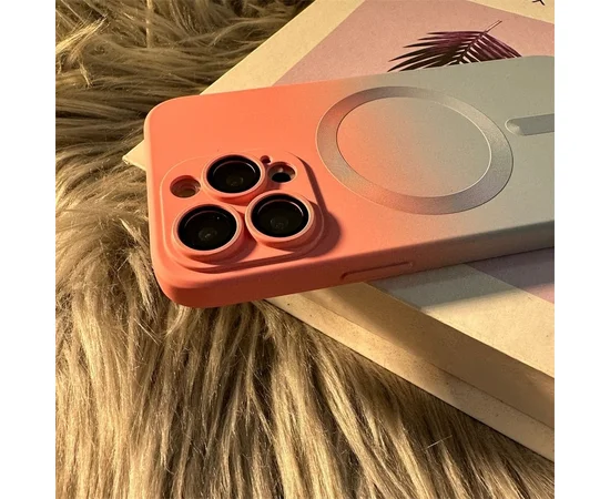 Силиконовый чехол "Luxury Gradient" with MagSafe для Apple iPhone 12 Pro Max Розово-серый