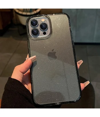 Силиконовый чехол "Bling Diamond" с блестками для iPhone 14 Pro Черный Силиконовый чехол "Bling Diamond" с блестками для iPhone 14 Pro Черный