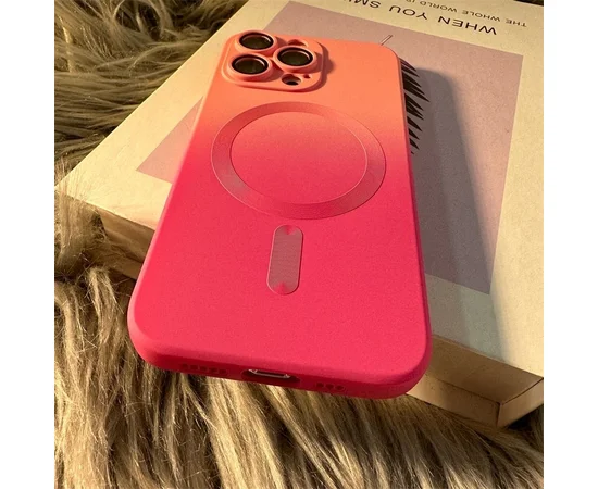Силіконовий чохол "Luxury Gradient" with MagSafe Apple iPhone 14 Pro Max Рожево-фіолетовий