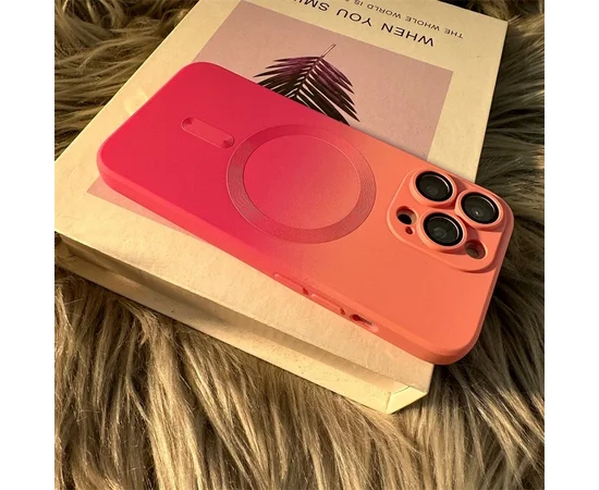 Силіконовий чохол "Luxury Gradient" with MagSafe Apple iPhone 14 Pro Max Рожево-фіолетовий
