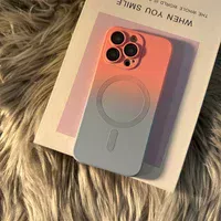 Силиконовый чехол "Luxury Gradient" with MagSafe для Apple iPhone 12 Pro Розово-серый