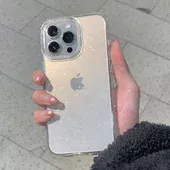 Силиконовый чехол "Bling Diamond" с блестками для iPhone 12 / 12 Pro Прозрачный
