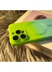 Силіконовий чохол "Luxury Gradient" with MagSafe для Apple iPhone 15 Pro Зелено-блакитний