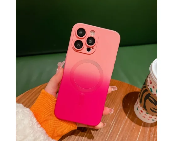 Силіконовий чохол "Luxury Gradient" with MagSafe Apple iPhone 14 Pro Max Рожево-фіолетовий