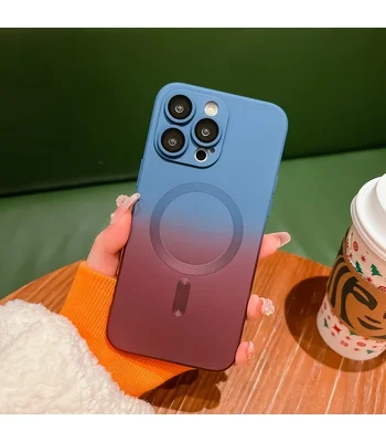 Силіконовий чохол "Luxury Gradient" with MagSafe для Apple iPhone 11 Pro Синьо-бордовий