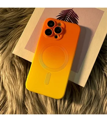 Силіконовий чохол "Luxury Gradient" with MagSafe для Apple iPhone 13 Pro Помаранчево-жовтий