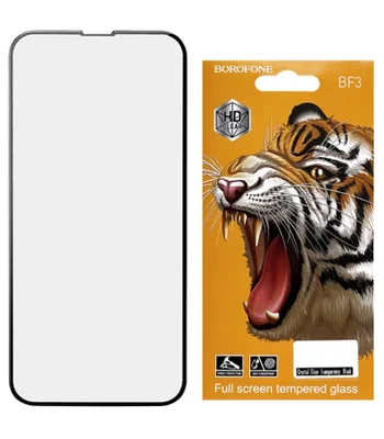 Захисне скло "Borofone" Full Glue HD для Apple iPhone 14 Pro Чорний