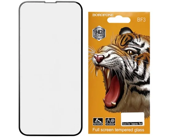 Защитное стекло "Borofone"Full Glue HD для Apple iPhone 13 Черный