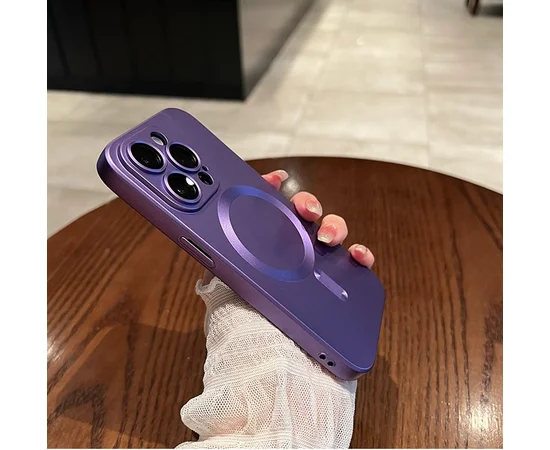 Силіконовий чохол "Luxury Matte" with MagSafe для Apple iPhone 12 Pro Max Фіолетовий