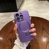 Силиконовый чехол "Luxury Matte" with MagSafe для Apple iPhone 15 Pro Фиолетовый