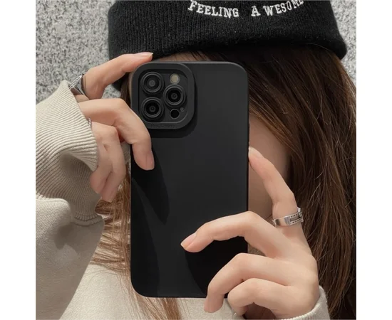 Силиконовый чехол "Matte Silicone" Apple iPhone 14 Pro Max Черный