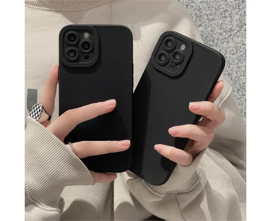 Силиконовый чехол "Matte Silicone" Apple iPhone 14 Pro Max Черный