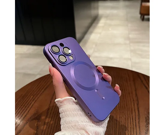 Силіконовий чохол "Luxury Matte" with MagSafe для Apple iPhone 12 Pro Max Фіолетовий