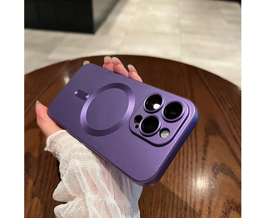 Силіконовий чохол "Luxury Matte" with MagSafe для Apple iPhone 12 Pro Max Фіолетовий