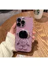 Силиконовый чехол "Космонавт" с подставкой для Apple iPhone 14 Pro Фиолетовый
