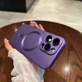 Силиконовый чехол "Luxury Matte" with MagSafe для Apple iPhone 13 Pro Max Фиолетовый