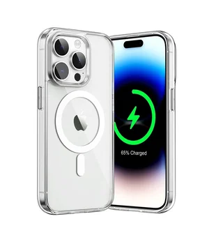 Силіконовий чохол "JASTER" with MagSafe для iPhone 15 Pro Max Прозорий