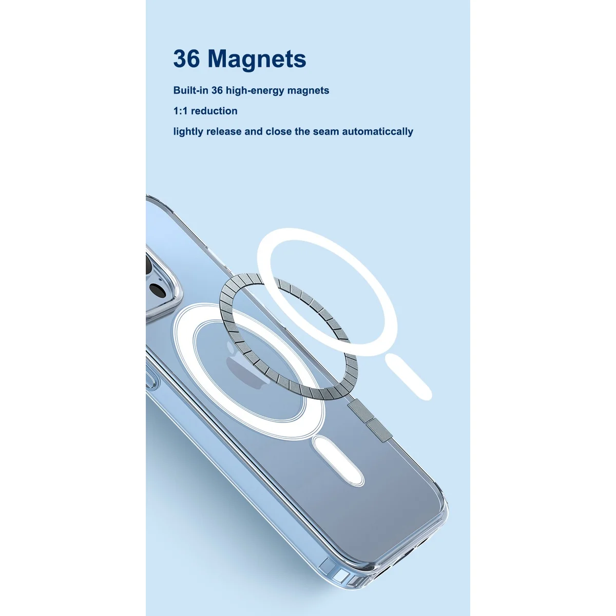 Силиконовый чехол "JASTER" with MagSafe для iPhone 11 Pro Max Прозрачный