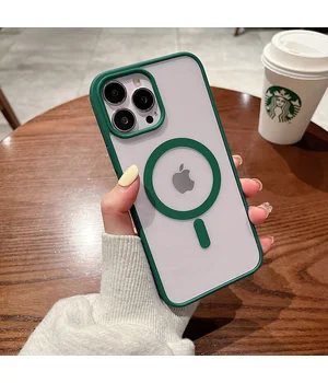 Силіконовий чохол "Luxury Acrylic" with MagSafe для iPhone 14 Pro Max Зелений