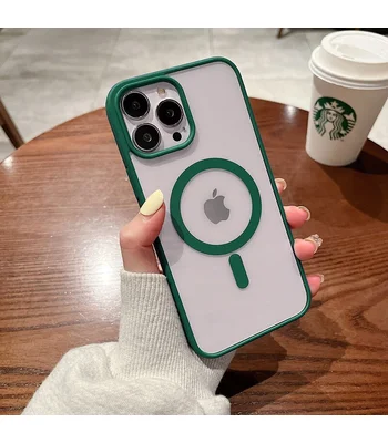 Силіконовий чохол "Luxury Acrylic" with MagSafe для iPhone 14 Pro Max Зелений