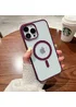 Силіконовий чохол "Luxury Acrylic" with MagSafe для Apple iPhone 14 Pro Max Бордовий