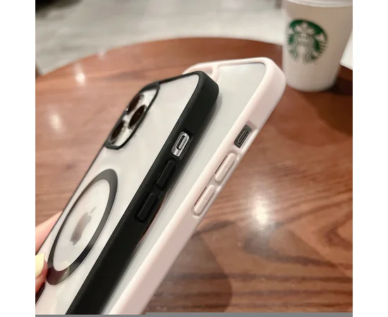 Силіконовий чохол "Luxury Acrylic" with MagSafe для Apple iPhone 12 Pro Max Чорний