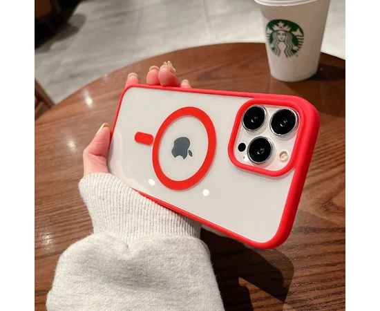 Силіконовий чохол "Luxury Acrylic" with MagSafe для Apple iPhone 14 Pro Max Червоний