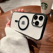Силиконовый чехол "Luxury Acrylic" with MagSafe для Apple iPhone 13 Pro Черный
