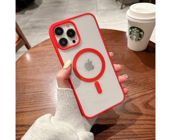 Силіконовий чохол "Luxury Acrylic" with MagSafe для Apple iPhone 14 Pro Max Червоний