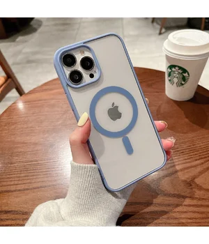 Силіконовий чохол "Luxury Acrylic" with MagSafe для iPhone 14 Pro Max Sierra Blue