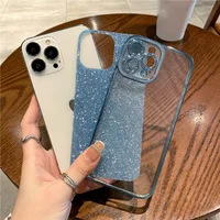 Силиконовый чехол "Shining Plating" для iPhone 15 Pro Голубой