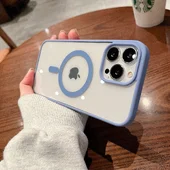 Силиконовый чехол "Luxury Acrylic" with MagSafe для Apple iPhone 14 Pro Max Sierra Blue