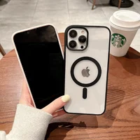 Силиконовый чехол "Luxury Acrylic" with MagSafe для Apple iPhone 13 Pro Max Черный