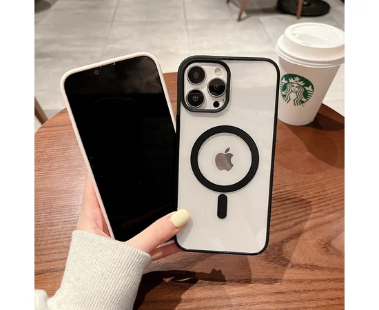 Силіконовий чохол "Luxury Acrylic" with MagSafe для Apple iPhone 12 Pro Max Чорний