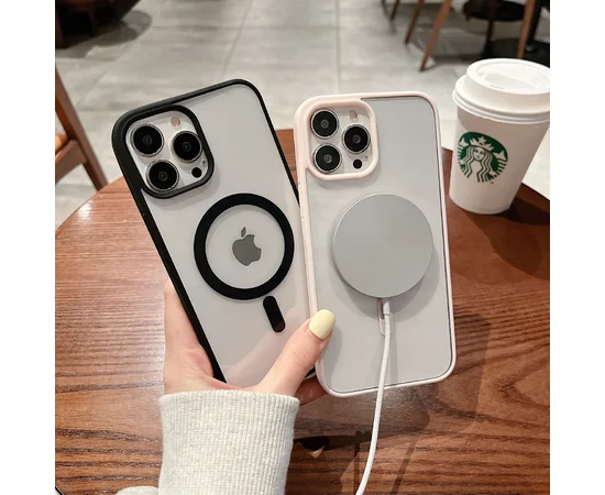 Силіконовий чохол "Luxury Acrylic" with MagSafe для Apple iPhone 12 Pro Max Чорний