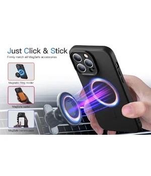 Силиконовый чехол "Silicone Matte" with MagSafe для Apple iPhone 14 Pro Черный