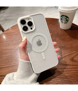 Силіконовий чохол "Luxury Acrylic" with MagSafe для Apple iPhone 15 Pro Білий